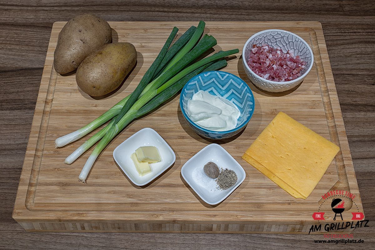 BBQ Kartoffeln mit einer Sour Cream Cheddar Füllung - Am Grillplatz ...