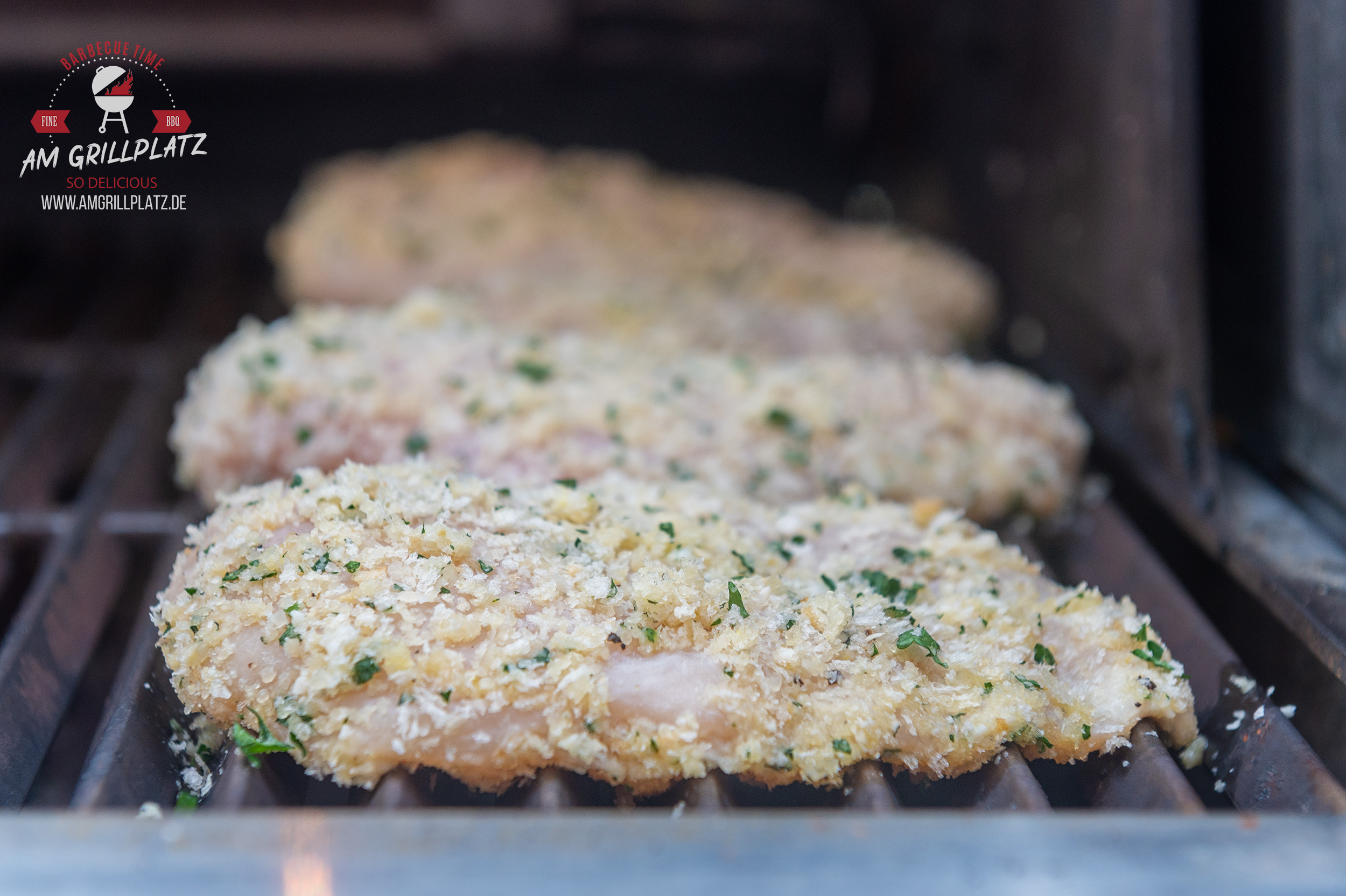 Hähnchenbrust im Parmesanmantel und gegrilltem Rosenkohl - Am ...