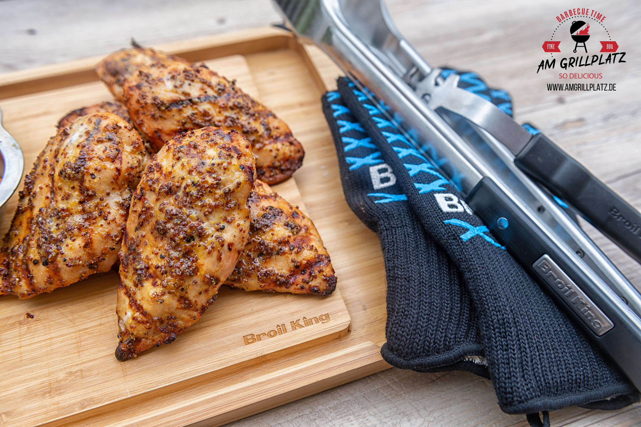 Hähnchenbrust mit Honig Senf Marinade - Am Grillplatz - BBQ &amp; Grillrezepte