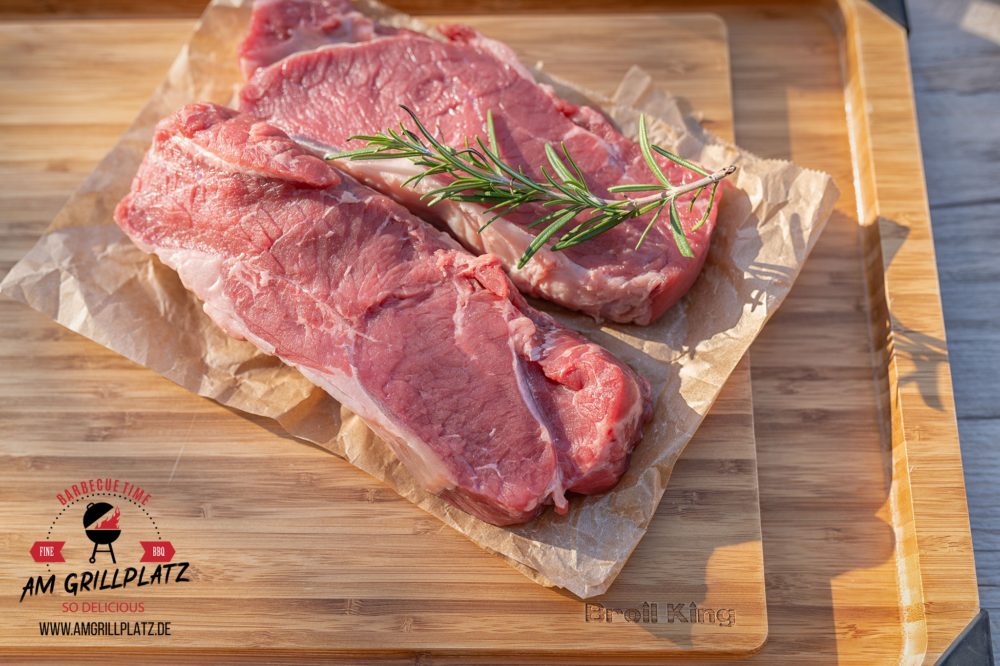 Rumpsteak mit Champignon-Sahnesauce - Am Grillplatz - BBQ &amp; Grillrezepte